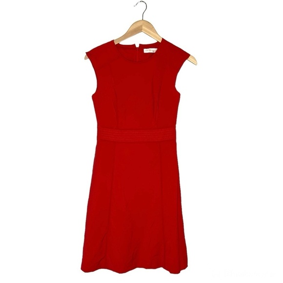 Tory Burch Megan Dress Madras Red - Picture 1 of 8